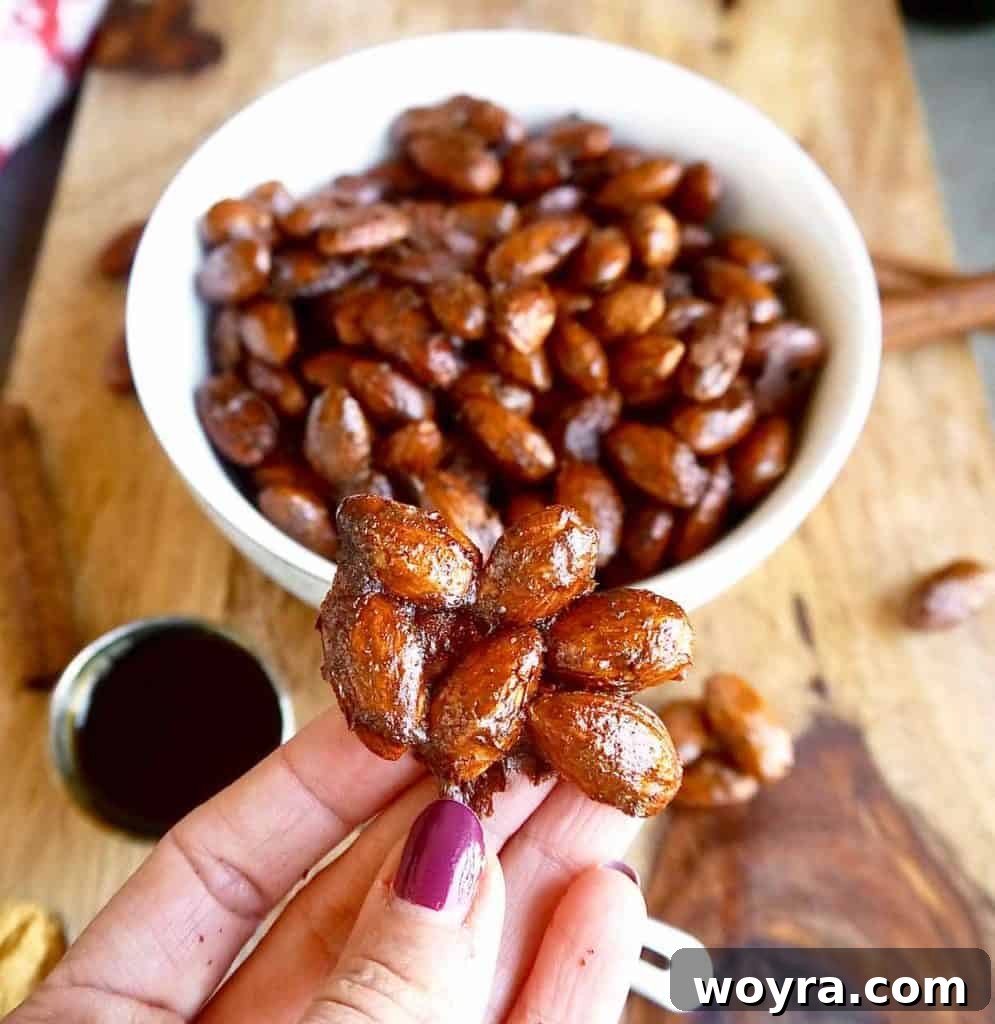 Gingerbread Spice Roasted Almonds 5 Pile of Gingerbread Roasted Almond Chunks