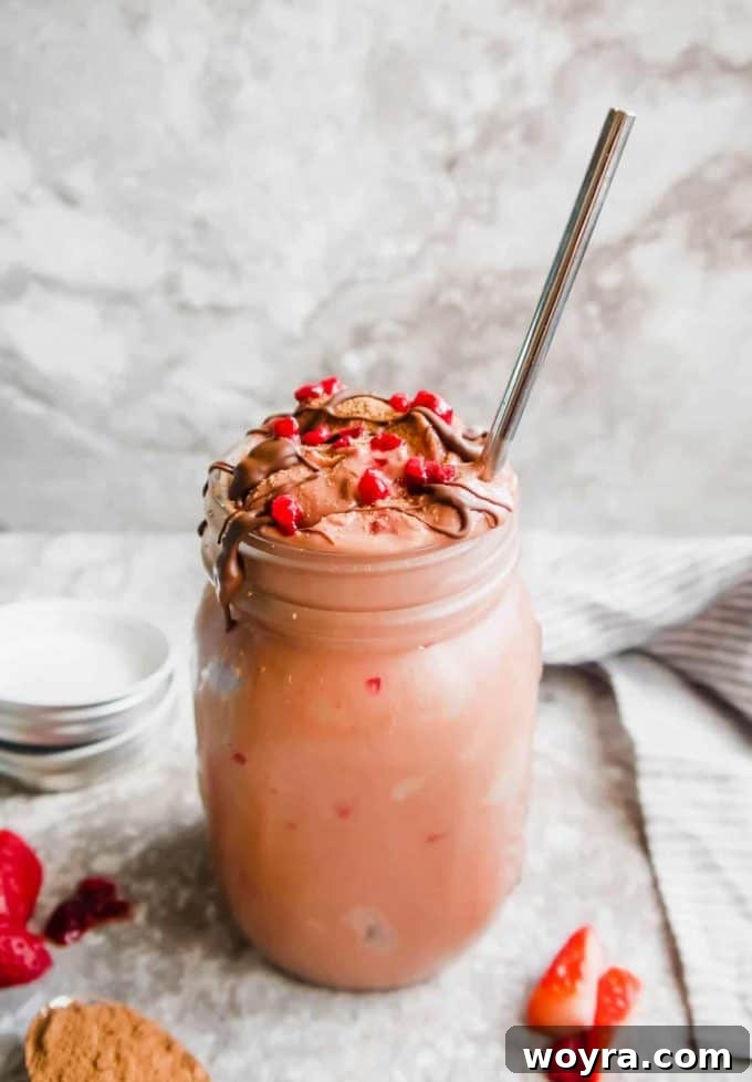 Hidden Gem Chocolate Raspberry Smoothie 2 Indulge in this healthy, vibrant Chocolate Raspberry Cauliflower Smoothie, a paleo and gluten-free treat packed with nutrients.