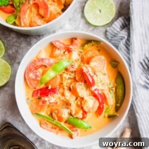 Vegan Thai Red Curry in a bowl.