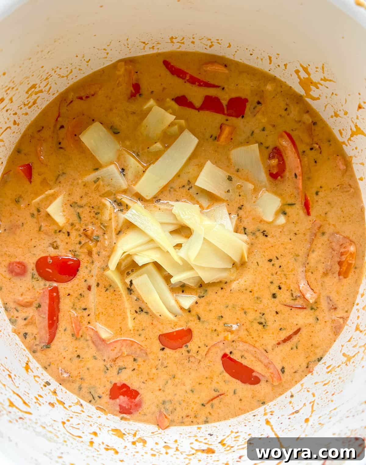 Plant-Based Paleo Thai Red Curry 9 Bamboo shoots are added to the simmering Paleo Thai red curry.
