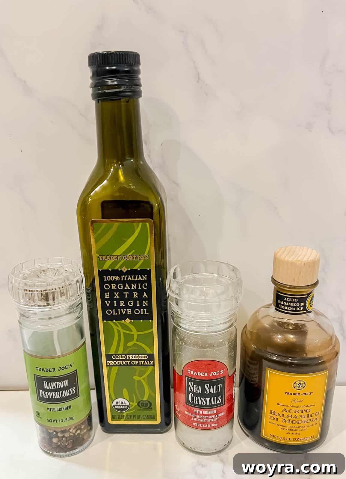 Bowls of olive oil and balsamic vinegar, crucial for the bruschetta dressing.
