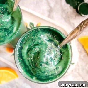 Spirulina Smoothie with Banana, Orange, and Mango (Paleo) | Perchance to Cook
