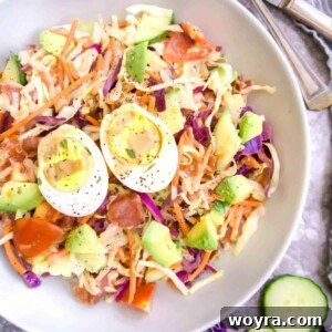 Sautéed Cabbage Cobb Salad (Paleo, Whole30) | Perchance to Cook, www.perchancetocook.com