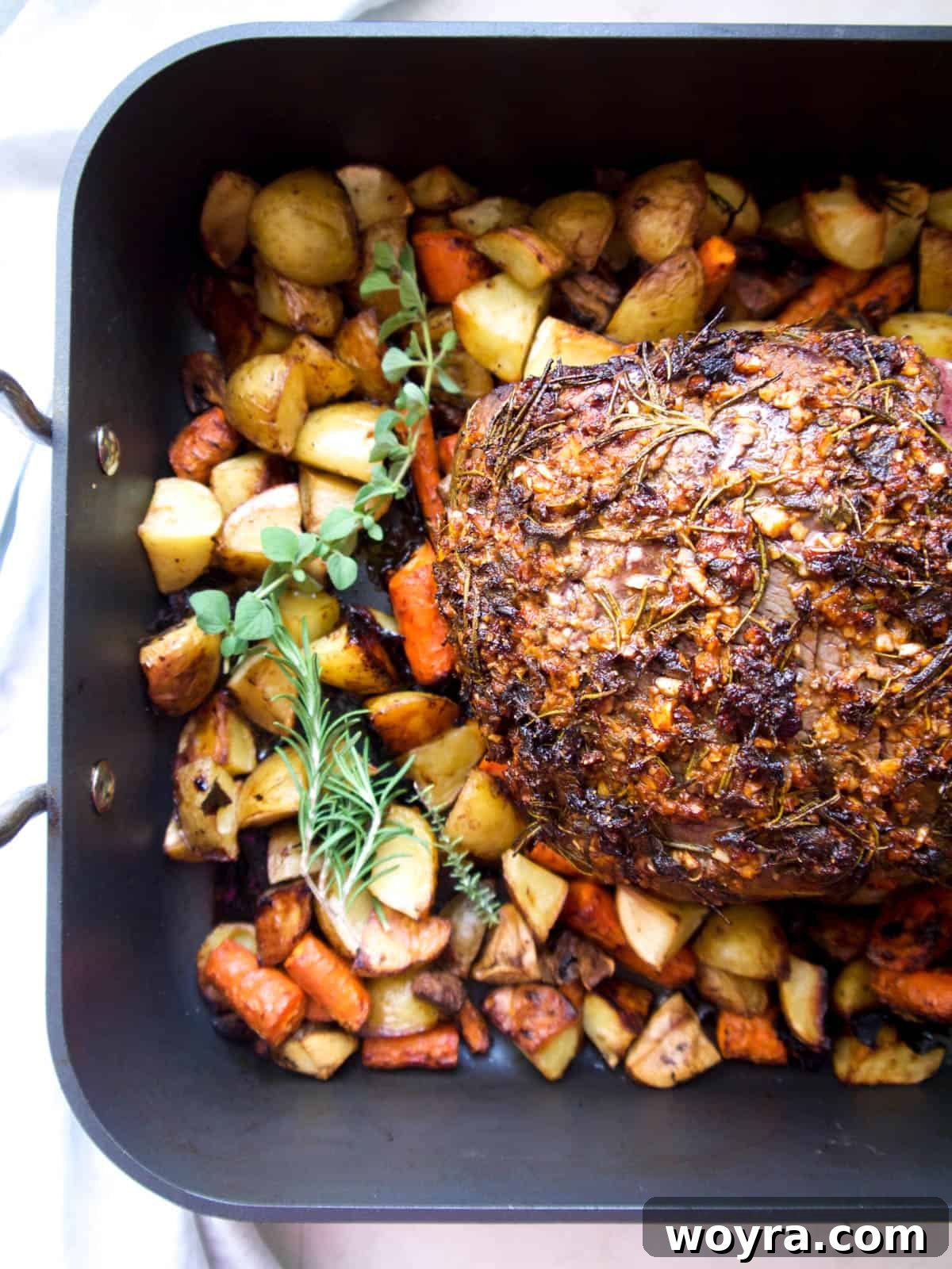 Garlic Herb Beef Heart of Shoulder Roast 7 The beef clod heart of shoulder roast, fresh out of the oven, covered lightly with tin foil.