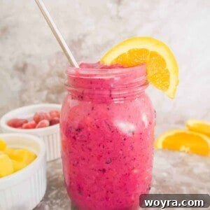 Dragon Fruit Powder Mango Berry Smoothie (Paleo, GF) | Perchance to Cook, www.perchancetocook.com