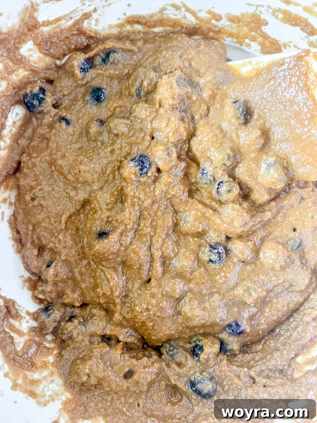 Grain-Free Blueberry Bliss Muffins 10 Blueberries carefully folded into the paleo muffin batter.