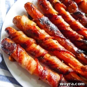 Maple Bacon Wrapped Carrots (Paleo, Gluten-free)