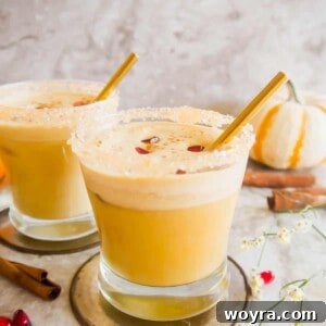 Pumpkin Spice White Russian in two cups, ready to enjoy.