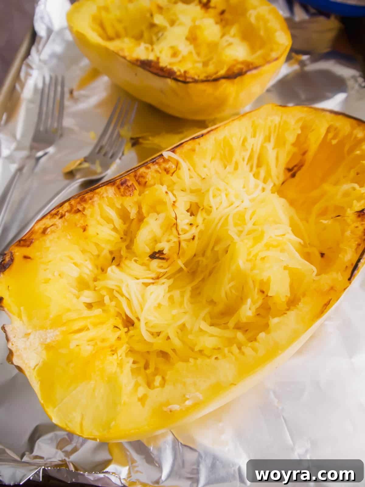 Clean-Eating Chicken Spaghetti Squash Casserole 4 Spaghetti squash baked in the oven.