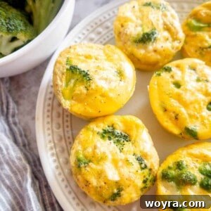 Broccoli egg muffins on a plate.