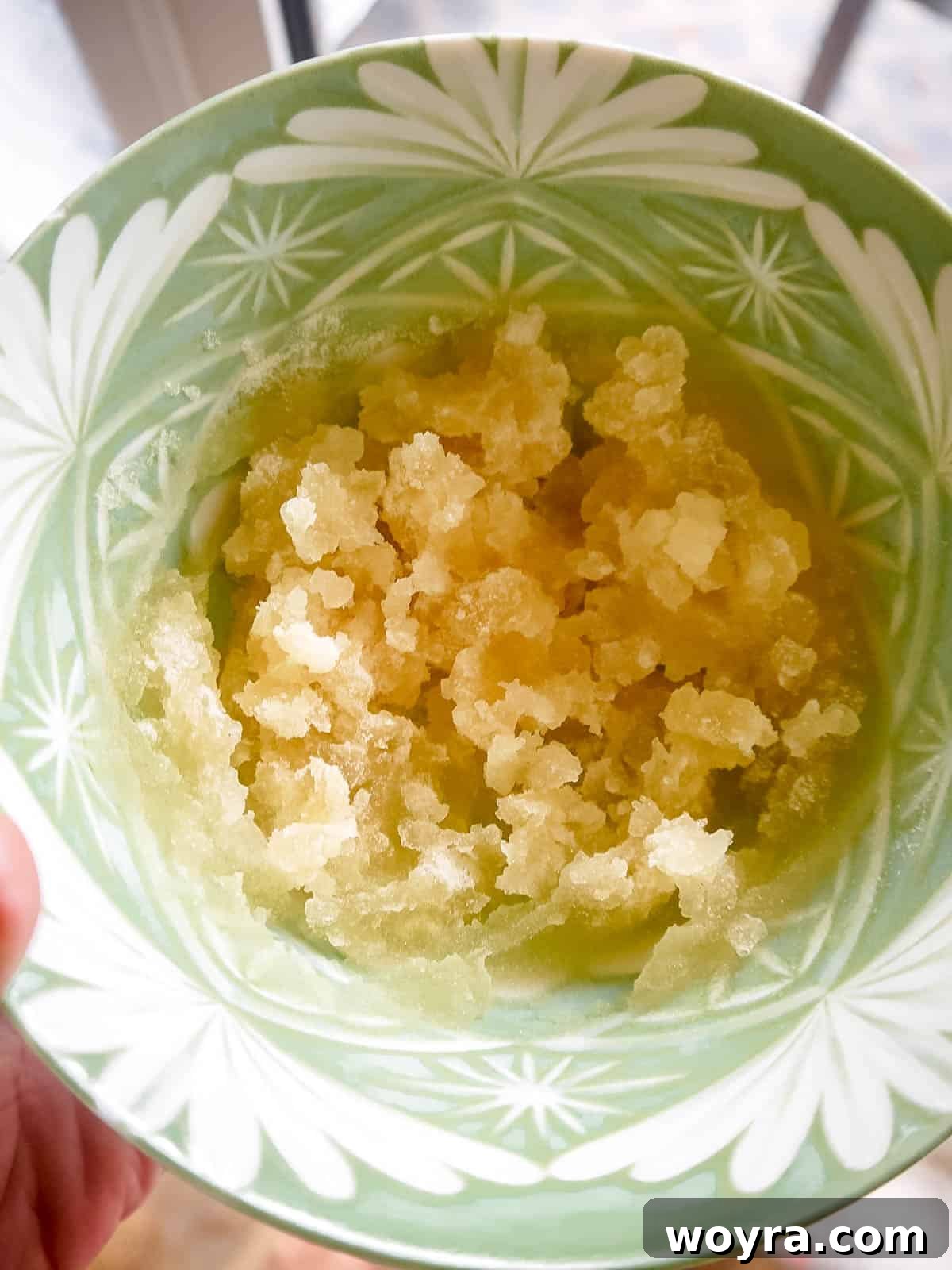 Wholesome Apple Gummy Delights 4 Gelatin powder mixed into cold water, beginning to bloom.