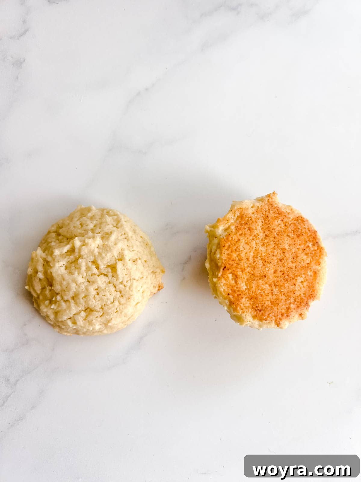 Wholesome Cottage Cheese Cookies 13 Underside of a perfectly baked cottage cheese cookie, showing the golden brown color.