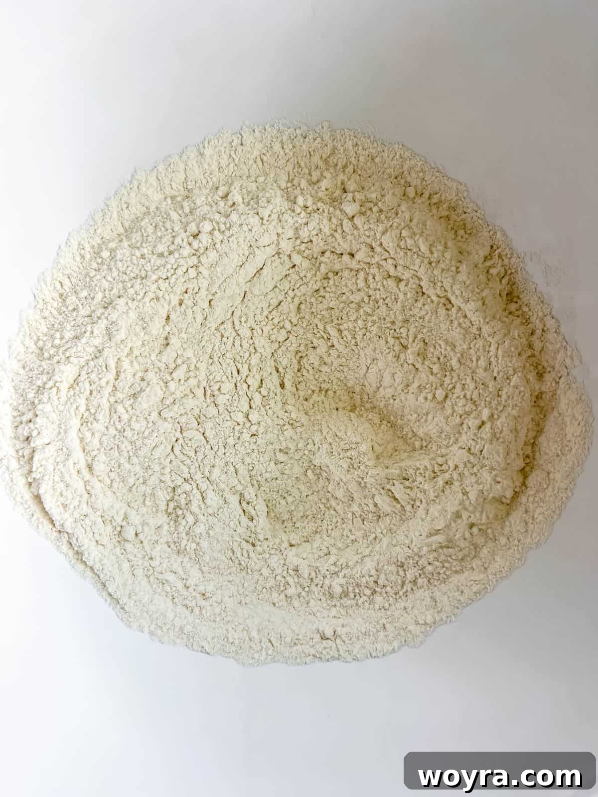 Wholesome Cottage Cheese Cookies 9 Flour, baking powder, and salt mixed in a separate bowl.