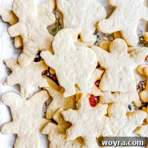 Sable Cut Out Sugar Cookies on a plate after baking.
