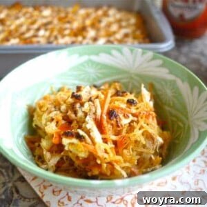 Creamy Buffalo Chicken Spaghetti Squash Casserole (paleo, GF)
