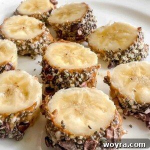 Banana breakfast sushi on a plate.