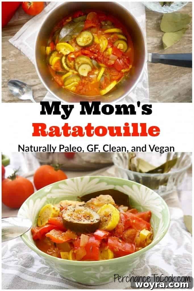 Mom's Legendary Ratatouille 8 A large serving of My Mom's Ratatouille, showcasing its rich texture and colors.