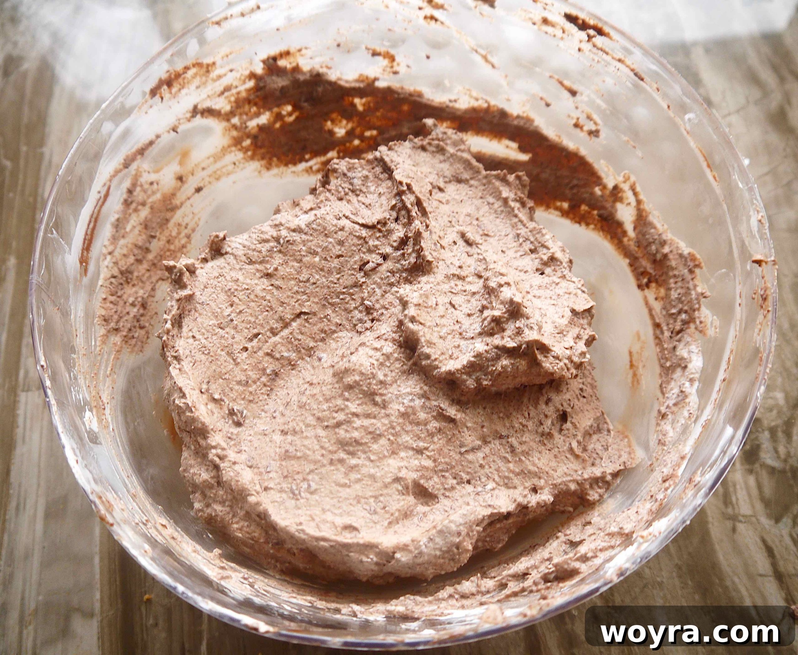 Decadent Paleo Chocolate Mousse Truffles 10 A harmonious blend of cooled melted chocolate and whipped coconut cream, gently folded together to create a smooth, rich mousse.